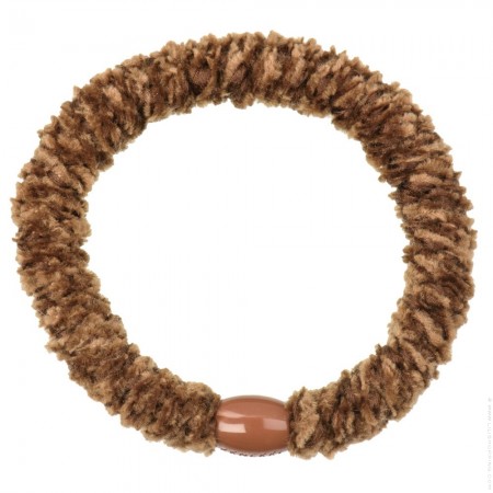 Hair tie and bracelet faded brown velvet