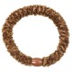Elastique à cheveux et bracelet velours marron