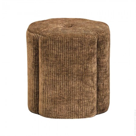 Pouf / tabouret Flore fauve