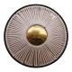 Applique 1 rond noir corde naturelle