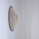 One black round and ecru rope wall lamp