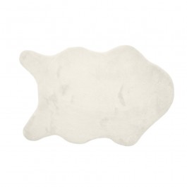 Tapis Woodland écru forme peau de bête