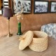 Raffia tissue box cover