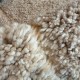 Tapis Beni Ouarain blanc cassé uni à losanges 300 x 200 cm