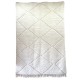 Tapis Beni Ouarain beige uni à losanges 310 x 210 cm
