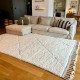 Moroccan Berber rug Beni Ouarain white with diamonds 305 x 205 cm