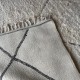 Moroccan Berber rug Beni Ouarain white with diamonds 305 x 205 cm