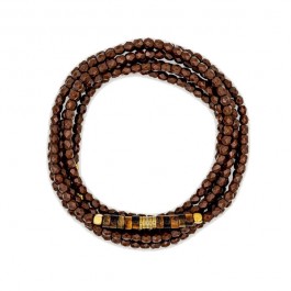 6 turn Nadege chocolat bracelet