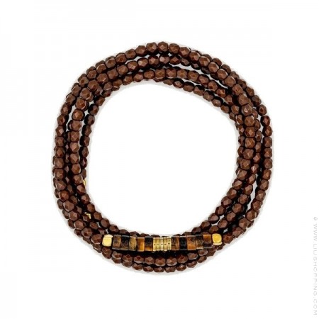 6 turn Nadege green forest bracelet