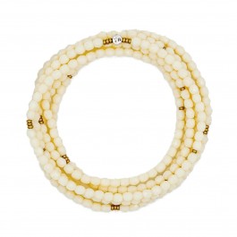 Bracelet 6 tours Anne vanille