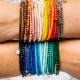 Bracelet 3 tours star gold vanille