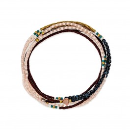 6 turn Rose brown bracelet