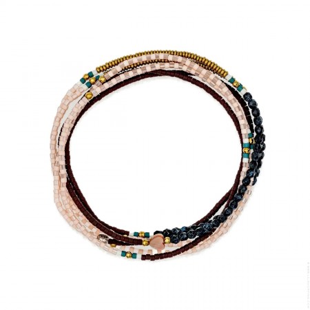 Bracelet 6 tours Blondie vanille