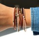 Bracelet 6 tours Blondie vanille