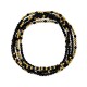 6 turn Andy gold black bracelet