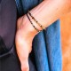 6 turn Aline gold black bracelet