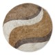 Tapis de bain rond natural waves D 120 cm