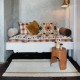 Tufted taupe cotton bath mat
