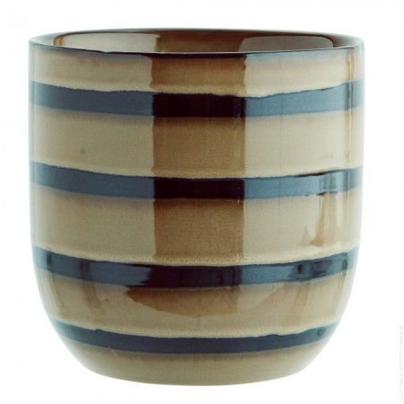 Stripped flower pot