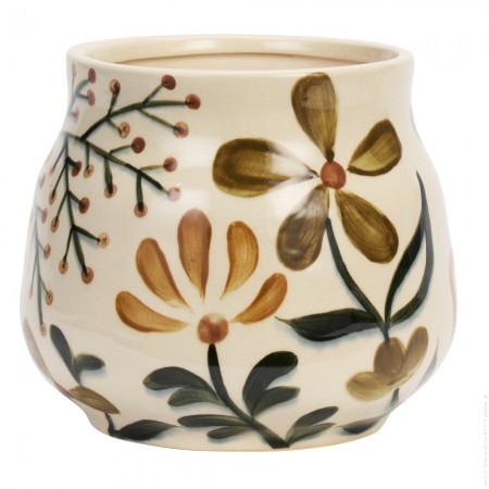 Hand-painted flower pot