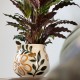 Stripped flower pot