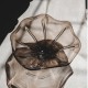 Corbeille ronde en feuilles de palmier