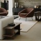 Solid oak Kabuki sidetable