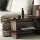 Solid oak Kabuki sidetable