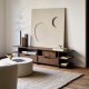 Solid teak Kabuki sidetable