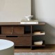 Solid teak Kabuki sidetable