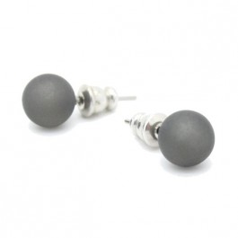 Dark grey resin earrings