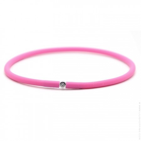 My first diamond  fushia bracelet