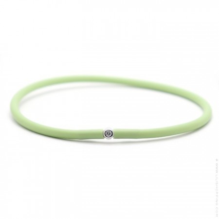 My first diamond  light green bracelet