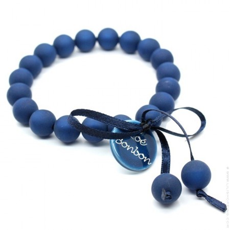 Navy blue mini beads bracelet Zoe Bonbon