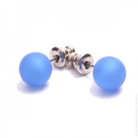 Boucles d'oreilles Zoé Bonbon bleu