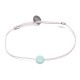 Rose Quartz Grey Cord Bracelet