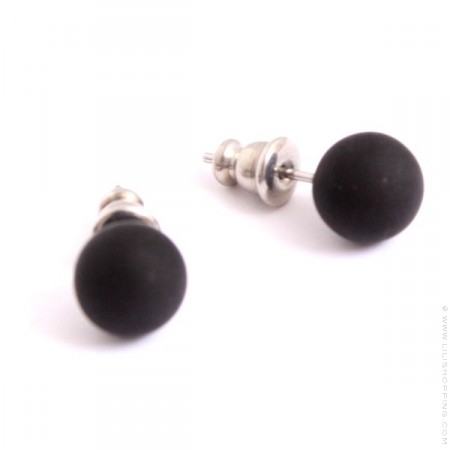 Black resin earrings