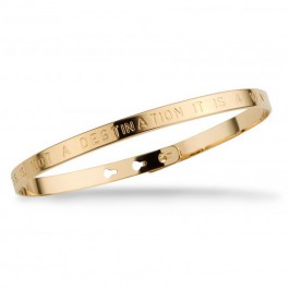 Happiness Is Not A Destination Gold Plated Bracelet