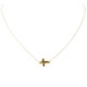Collier croix plaqué or