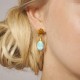 Boucles d'oreilles goutte Athena améthyste Azuni London