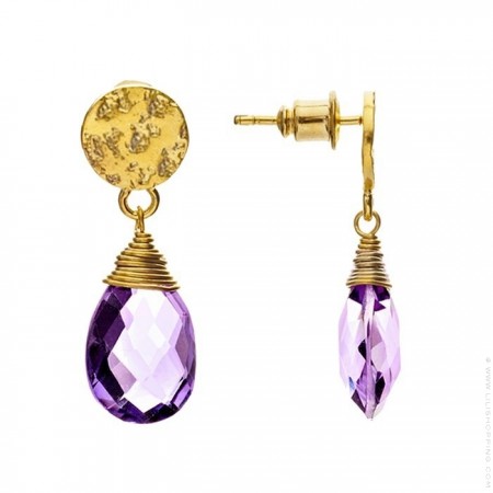Athena amethyst drop earrings