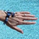 Three blue mini beads bracelet Zoe Bonbon