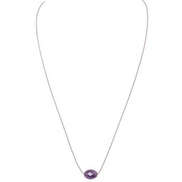 Collier améthyste violette à facettes