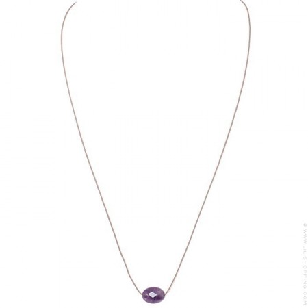 Collier améthyste violet à facettes Sophie Deschamps