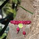 Bracelet mini boules Fushia