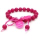 Bracelet mini boules Fushia
