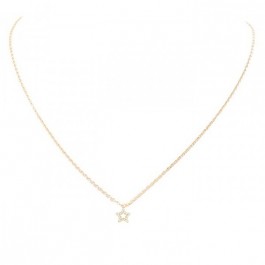 Collier or 18 carats et étoile en diamants