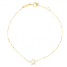 Bracelet or 18 carats et étoile en diamants