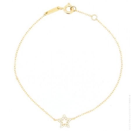 Bracelet or 18 carats et étoile en diamants Laluna