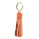 Porte clés cuir et glitter orange Hermès